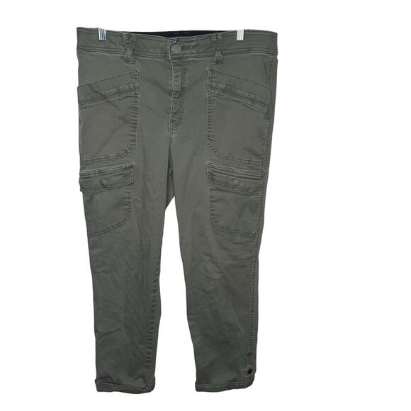 Democracy Pants - Democracy Absolution Cargo Pants Size 12 Olive Green Utility Stretch Casual